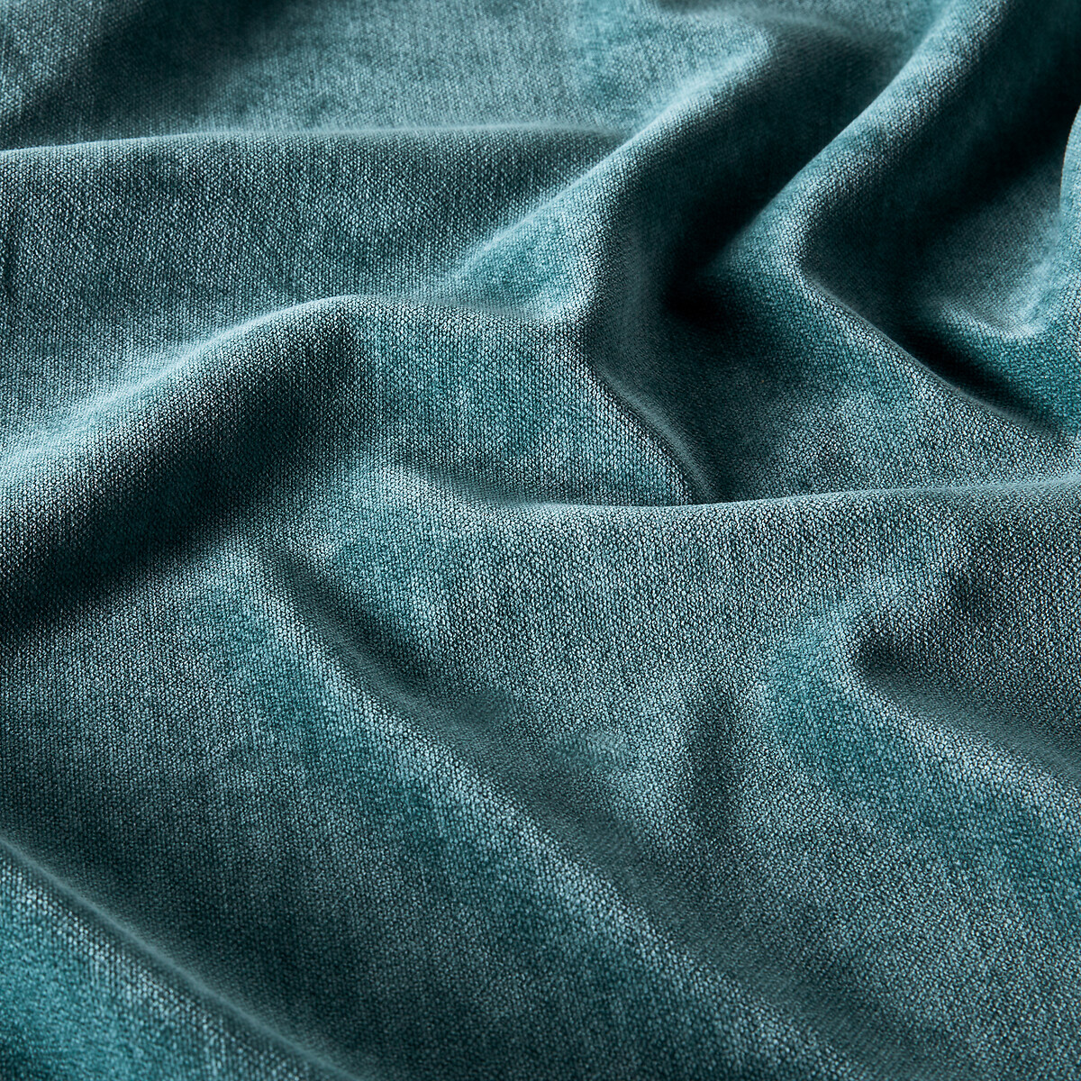 Calda Curtain in Velvet Look Chenille with Eyelets peacock blue, LA REDOUTE INTERIEURS