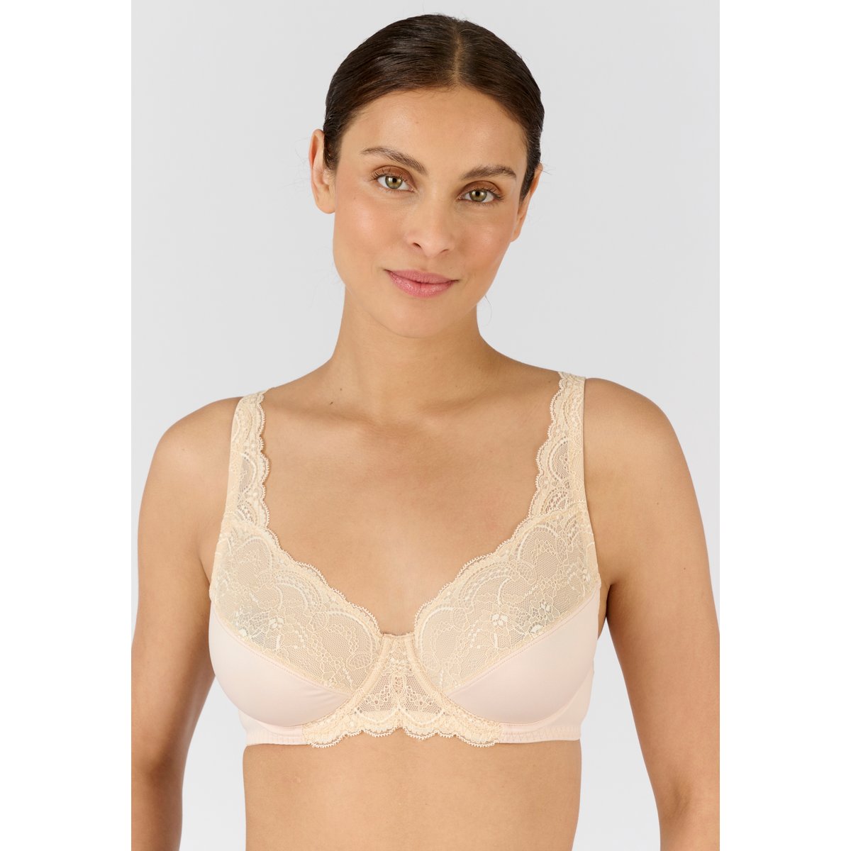 Soutiens-gorge dentelle à armatures - Lot de 2 ecru + bleu, DAMART