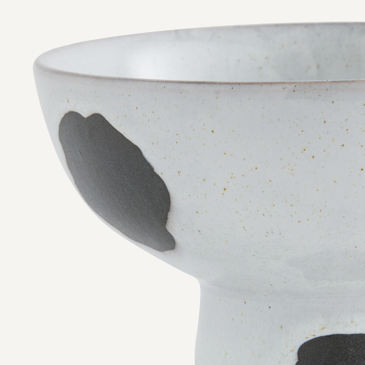 Otico Spotted Ceramic Pedestal Bowl white/black, AM.PM