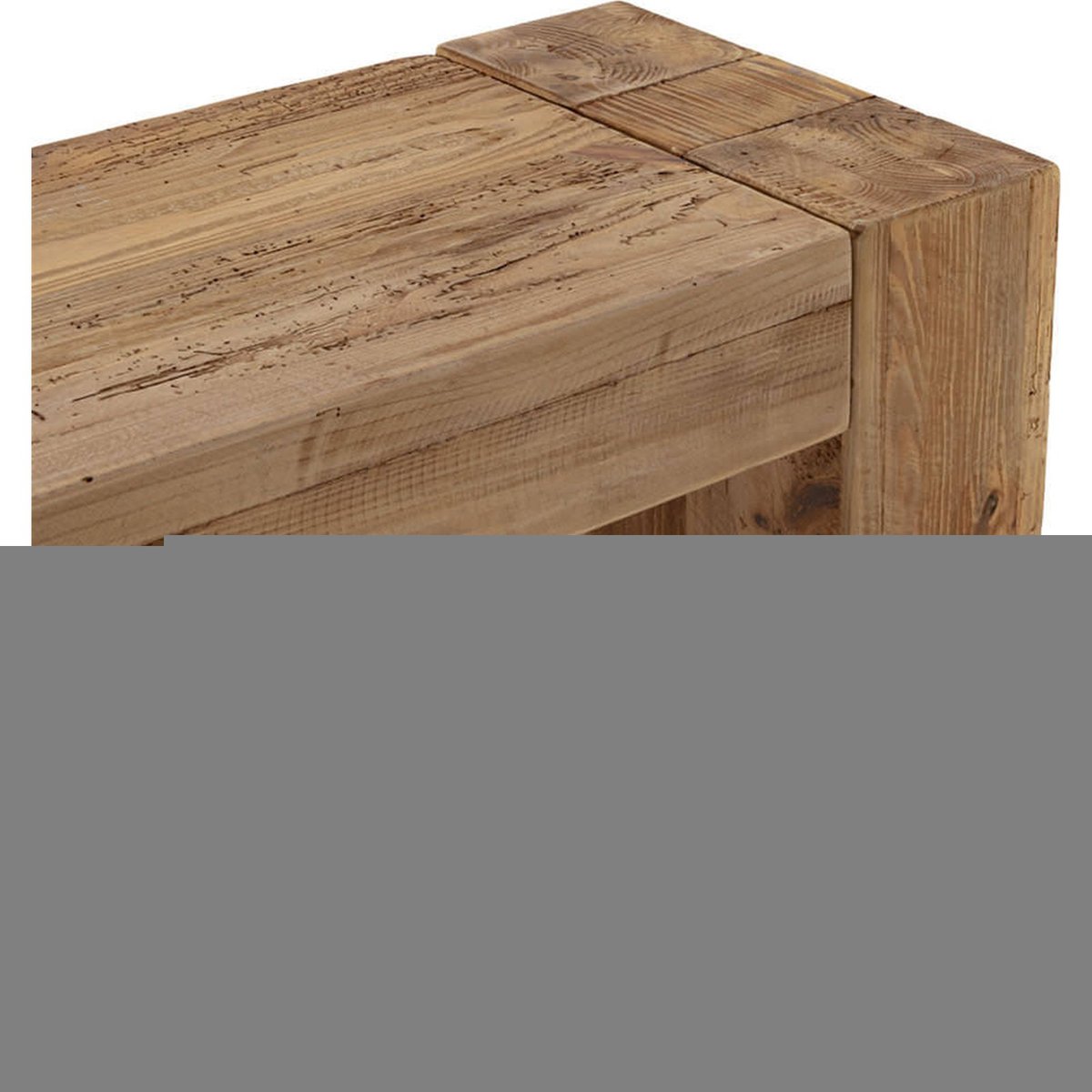 Banc en pin massif, Style rustique naturel vieilli, RECOLLECTION