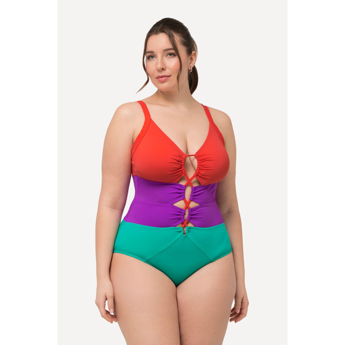 Maillot de bain esprit colour block vert de la mer, ULLA POPKEN