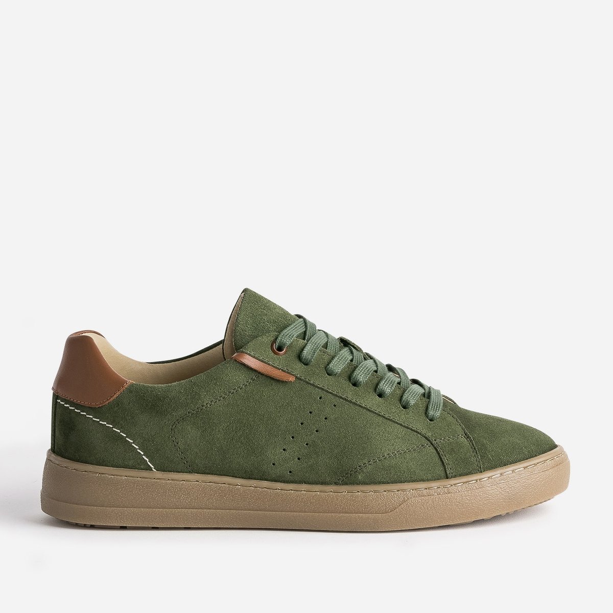 Basket en cuir DIMITRI kaki, ERAM