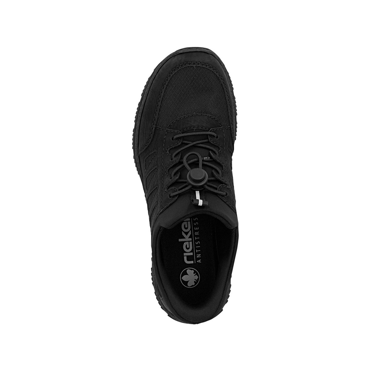 Sneakers noires à talon plat pourvues d'une fermeture élastiquée noir, RIEKER