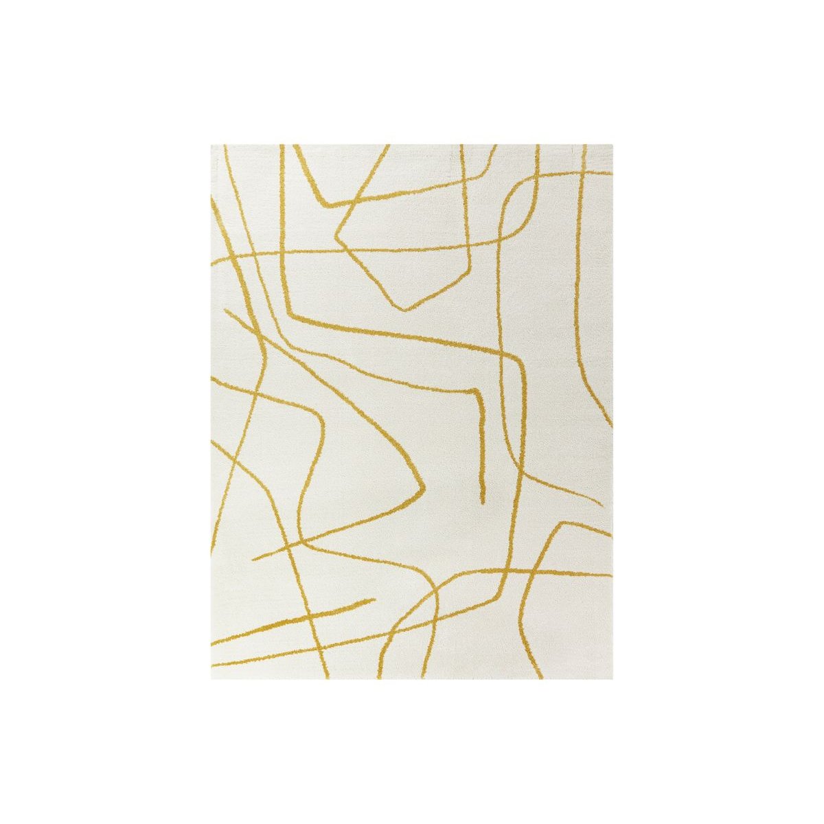 Tapis poils courts style , SOLINE jaune, BOBOCHIC
