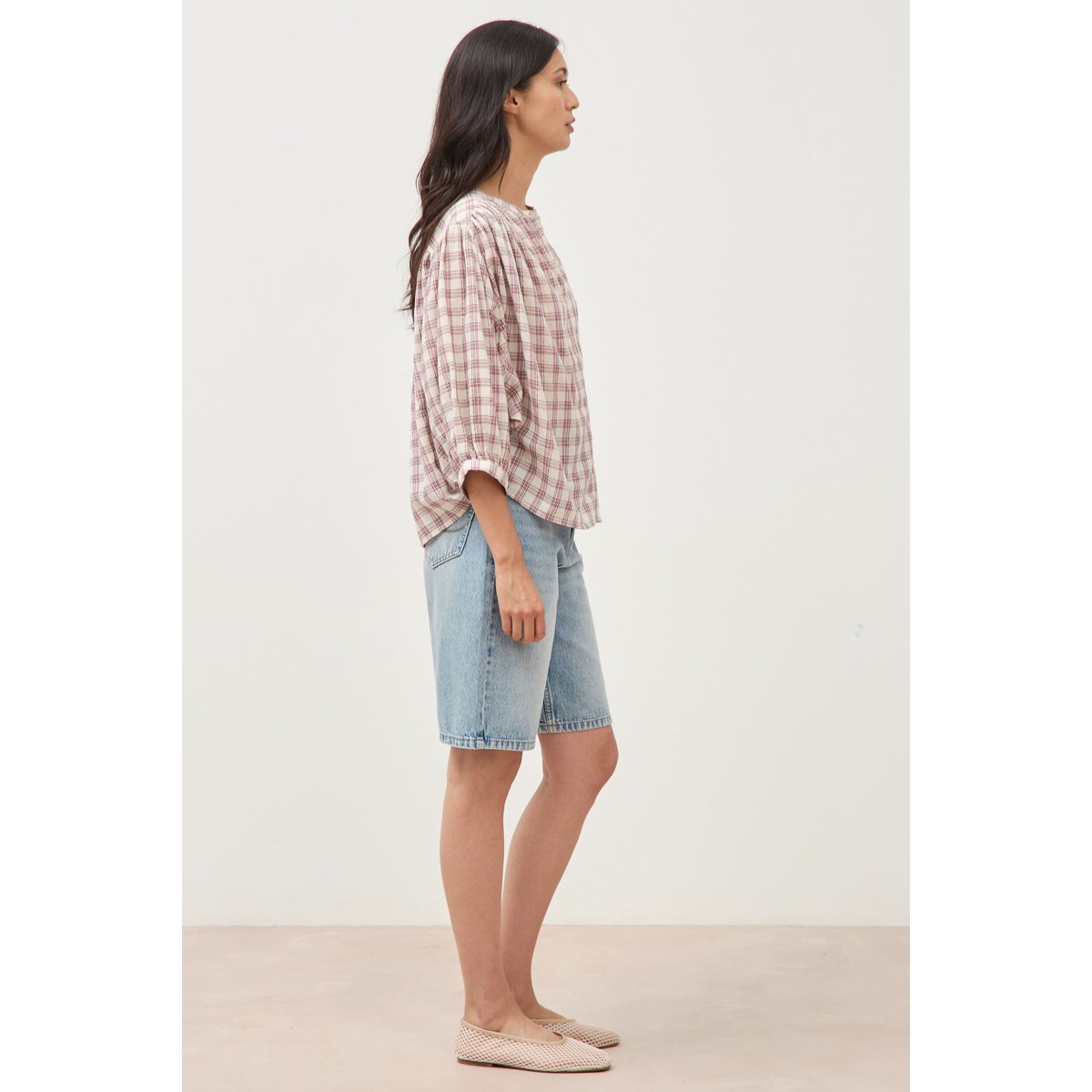 Chemise oversize à carreaux marron cognac, BONOBO