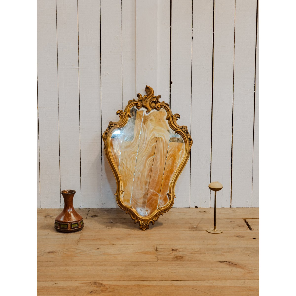 Miroir en résine doré Georges N°1525 - Bon état doré, DEBONGOUT