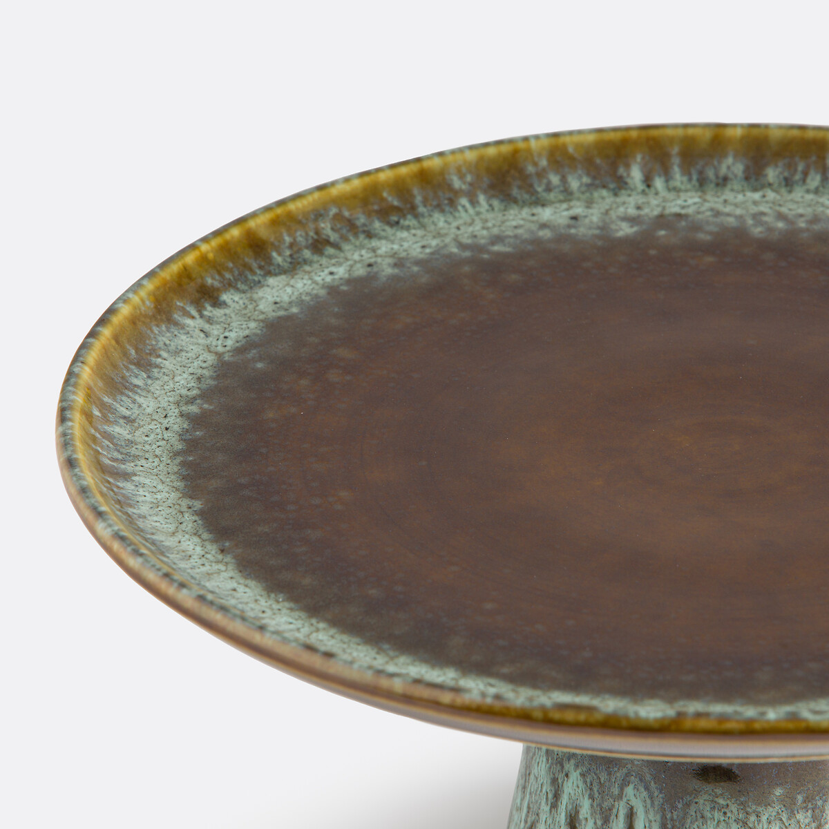 Elissa Reactive Glazed Stoneware Cake Stand, Diameter 22.5cm bronze, LA REDOUTE INTERIEURS