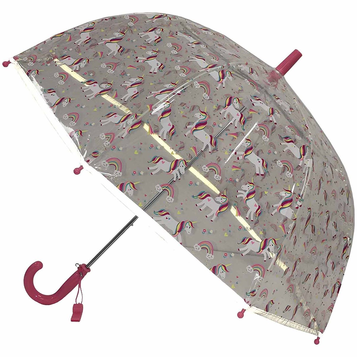 Parapluie cloche transparent, Licorne licorne, SMATI