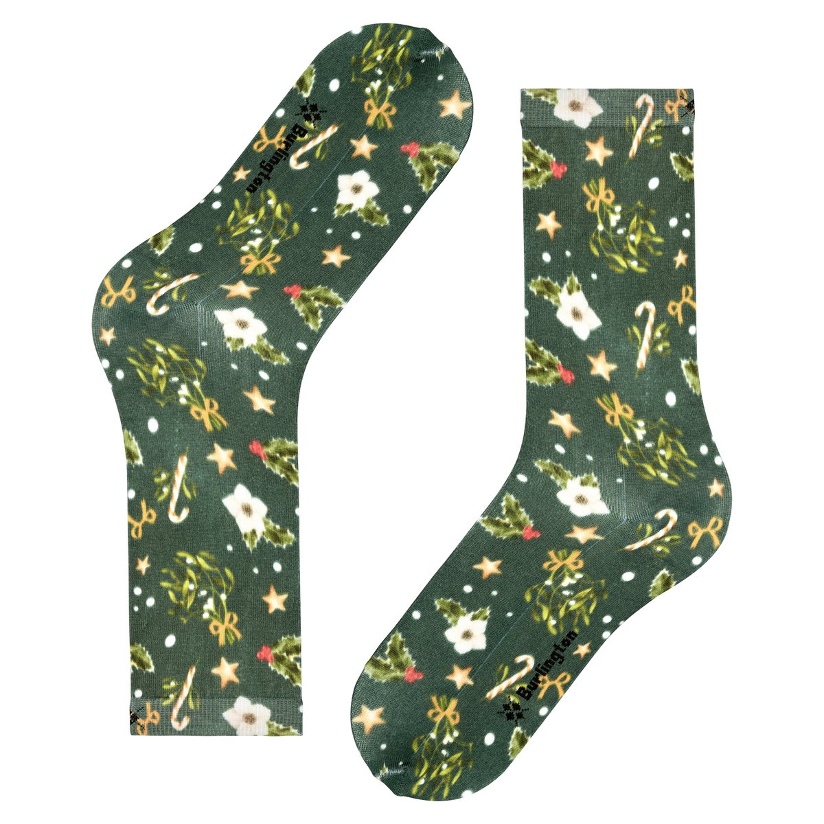 Chaussettes Fancy Christmas Opaque vert, BURLINGTON