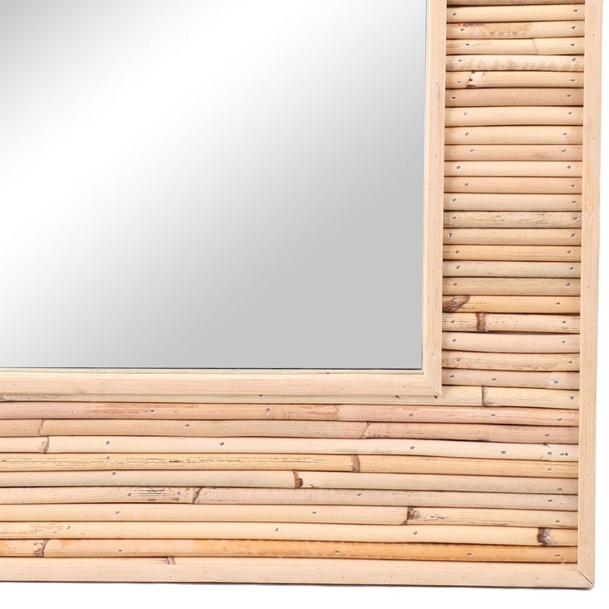 Miroir koné rotin et bambou 45x55 beige, DECORATIE