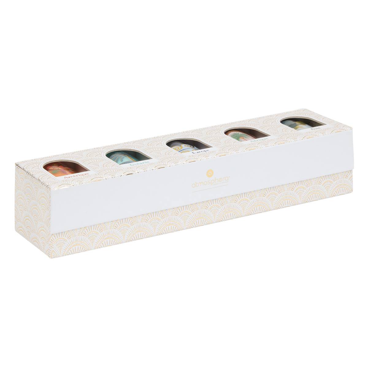 Coffret de 5 bougies ODYSSEA multicolore, ATMOSPHERA