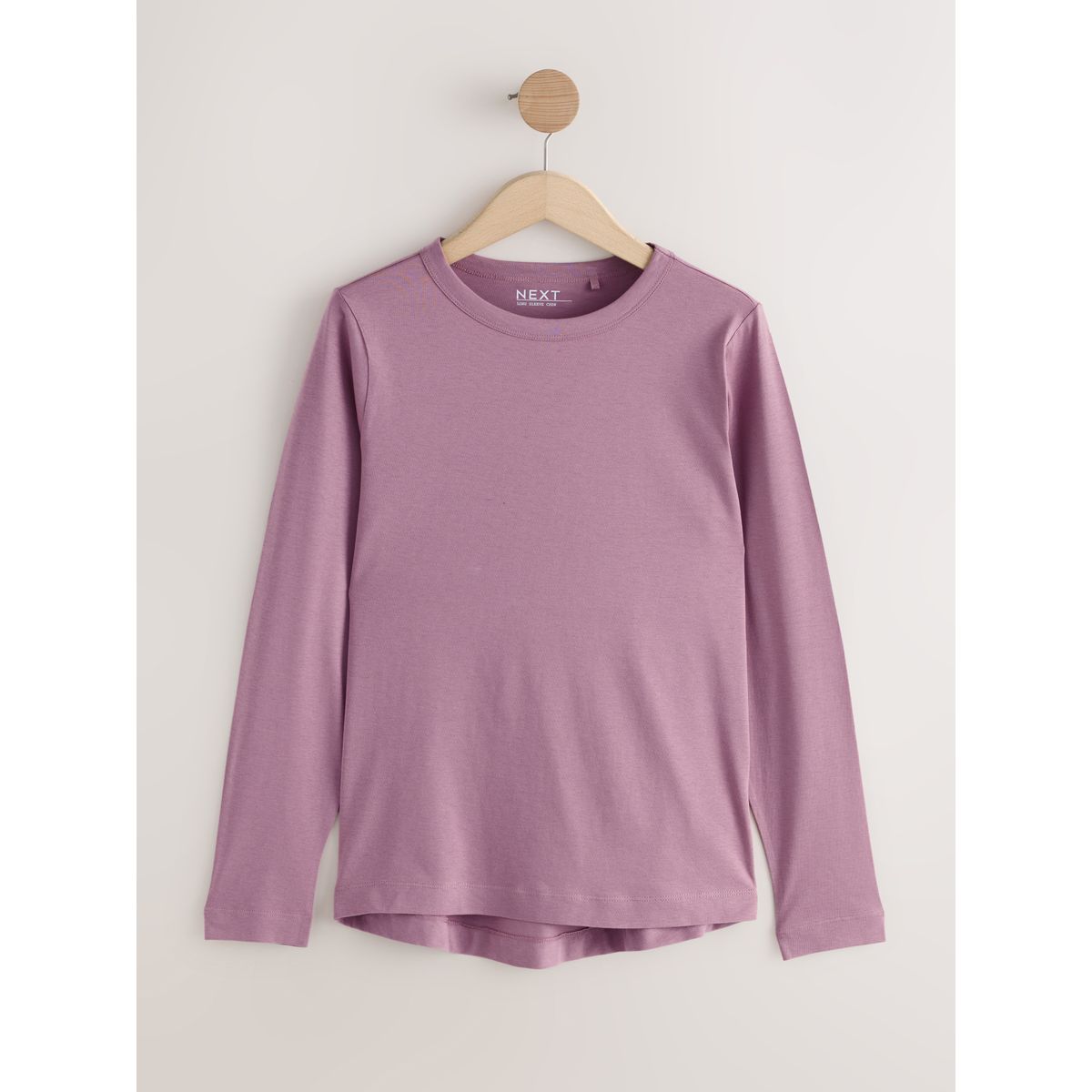 T-shirt manches longues coton, lot de 5 vert/violet/bleu/écru/rose, NEXT