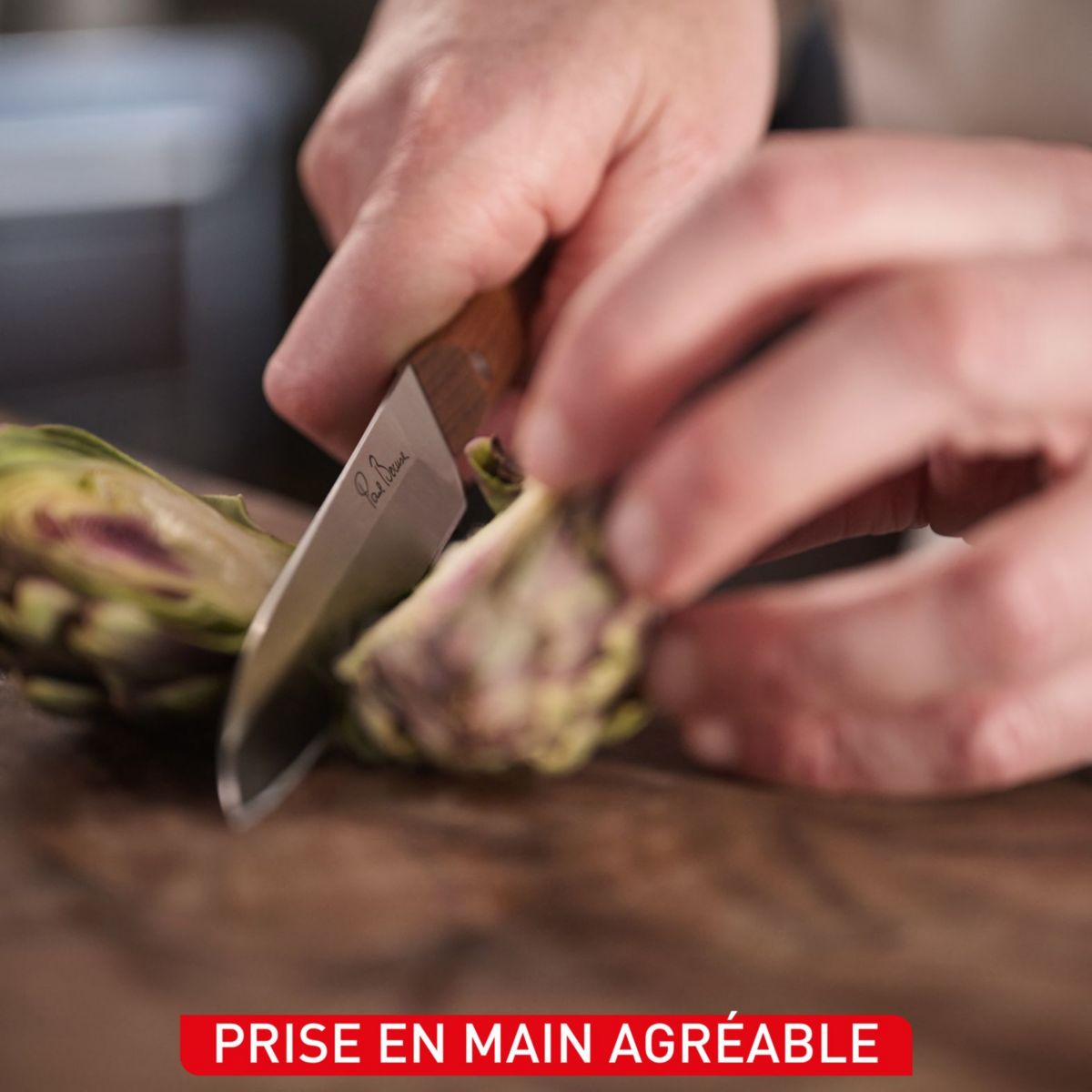 Couteau japonais Santoku 16.5cm Collection Paul Bocuse couleur unique, TEFAL