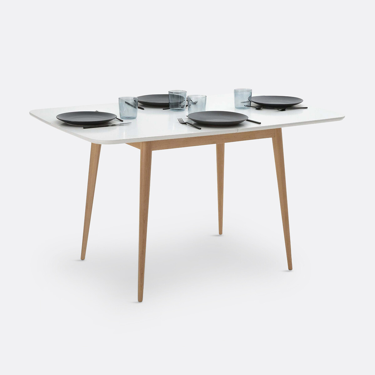 Table à manger, extensible, 2 à 6 personnes, JIMI blanc, LA REDOUTE INTERIEURS