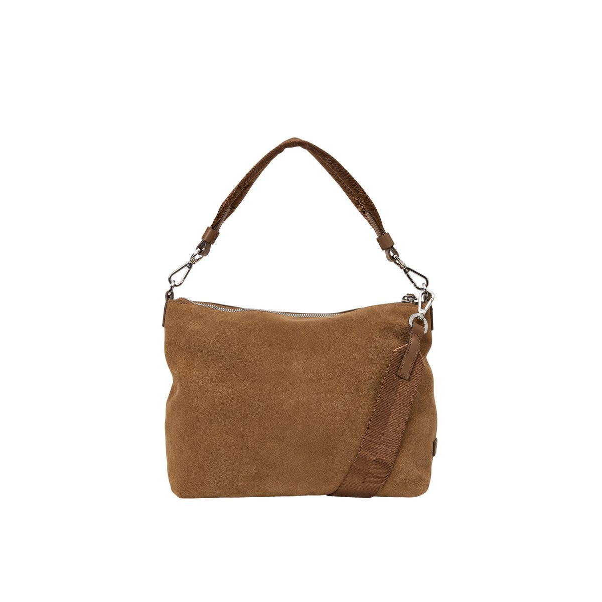 Sac Hobo modèle Caren en cuir de vachette velours souple cognac, MARC O'POLO