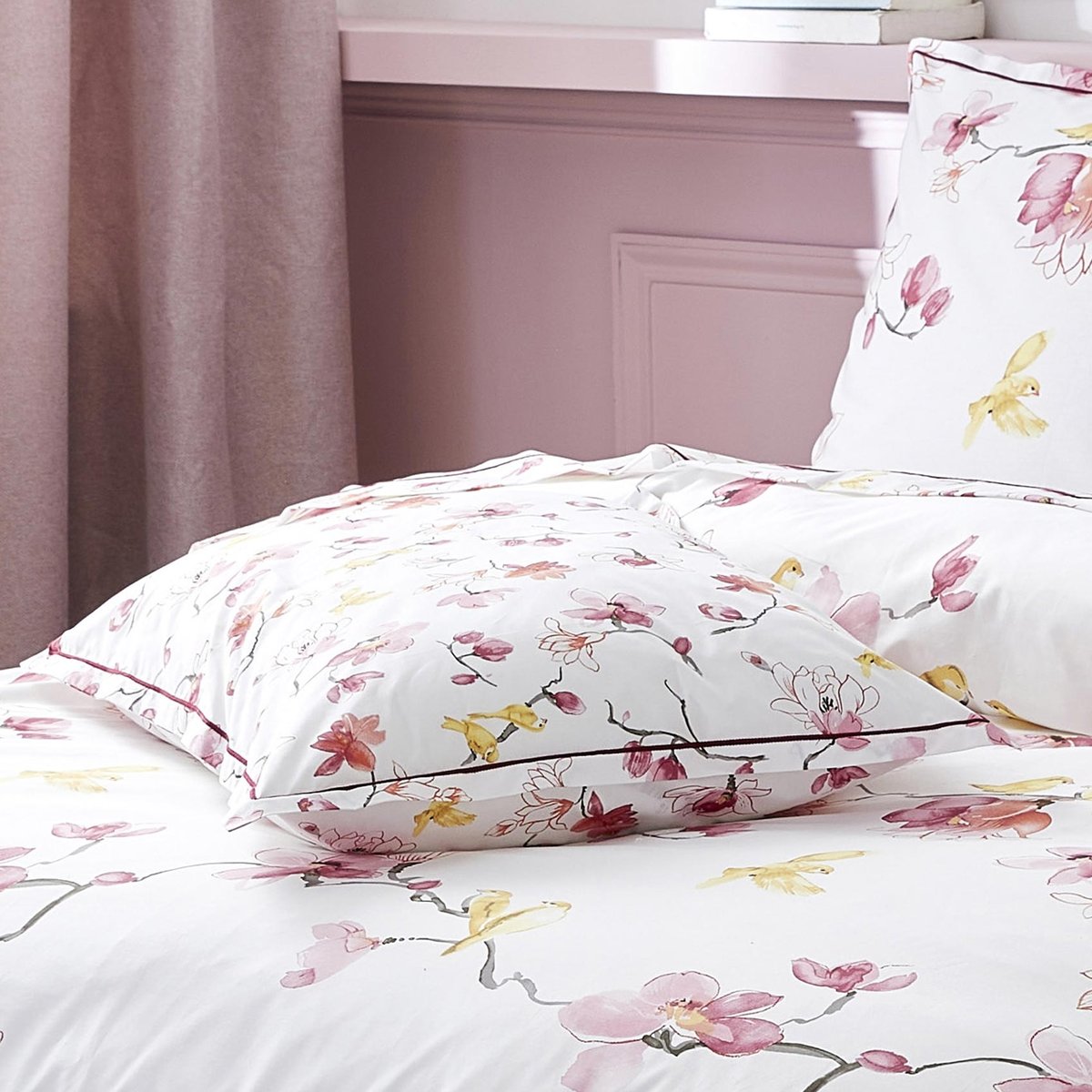 Taie d'oreiller percale - ELIASE ROSE rose, TRADILINGE