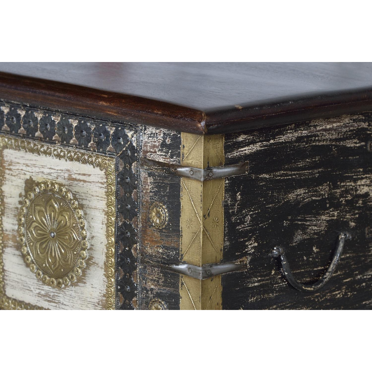 Coffre bronze marron, DECORATION D’AUTREFOIS