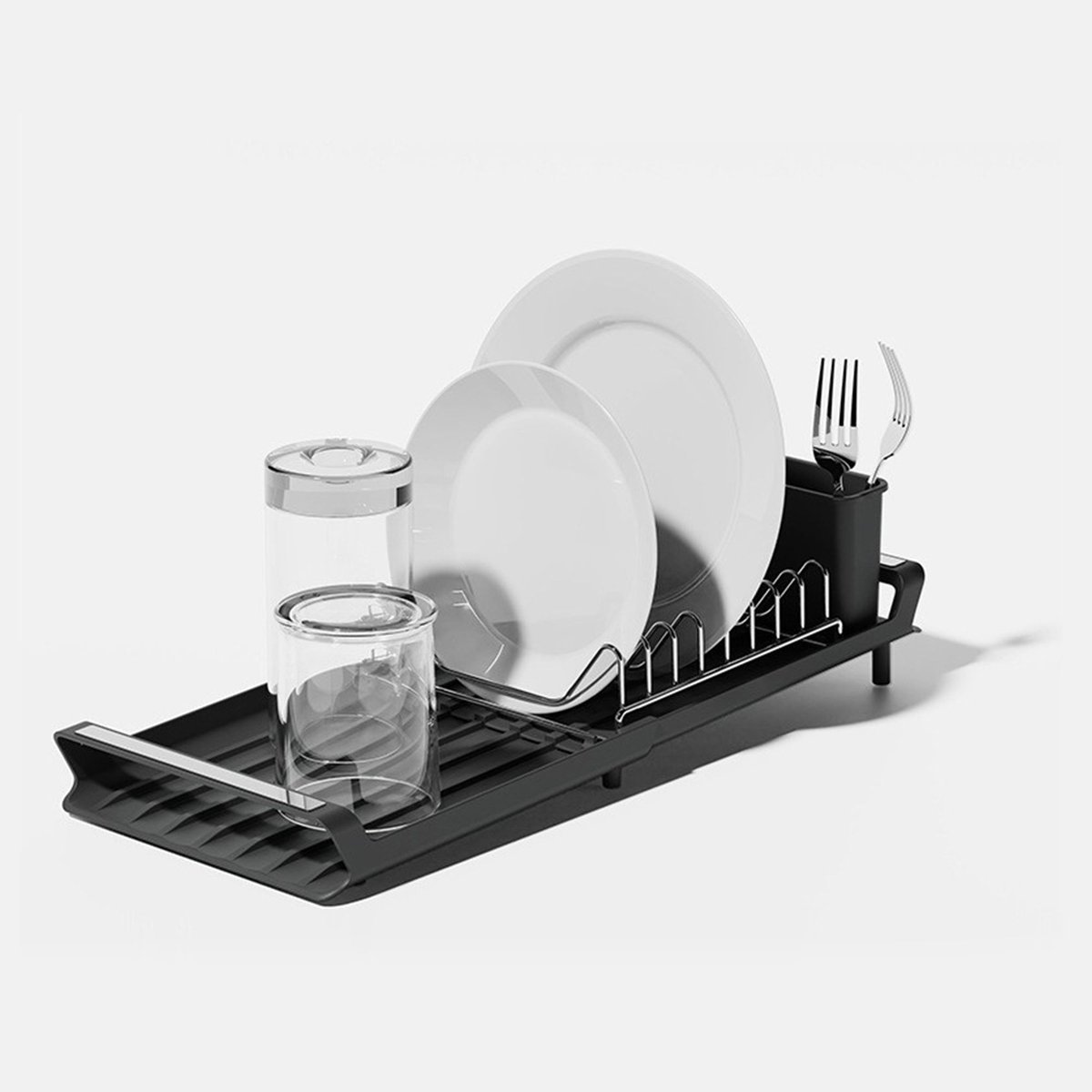 Egouttoir extensible en polypropylène noir, MENASTYL