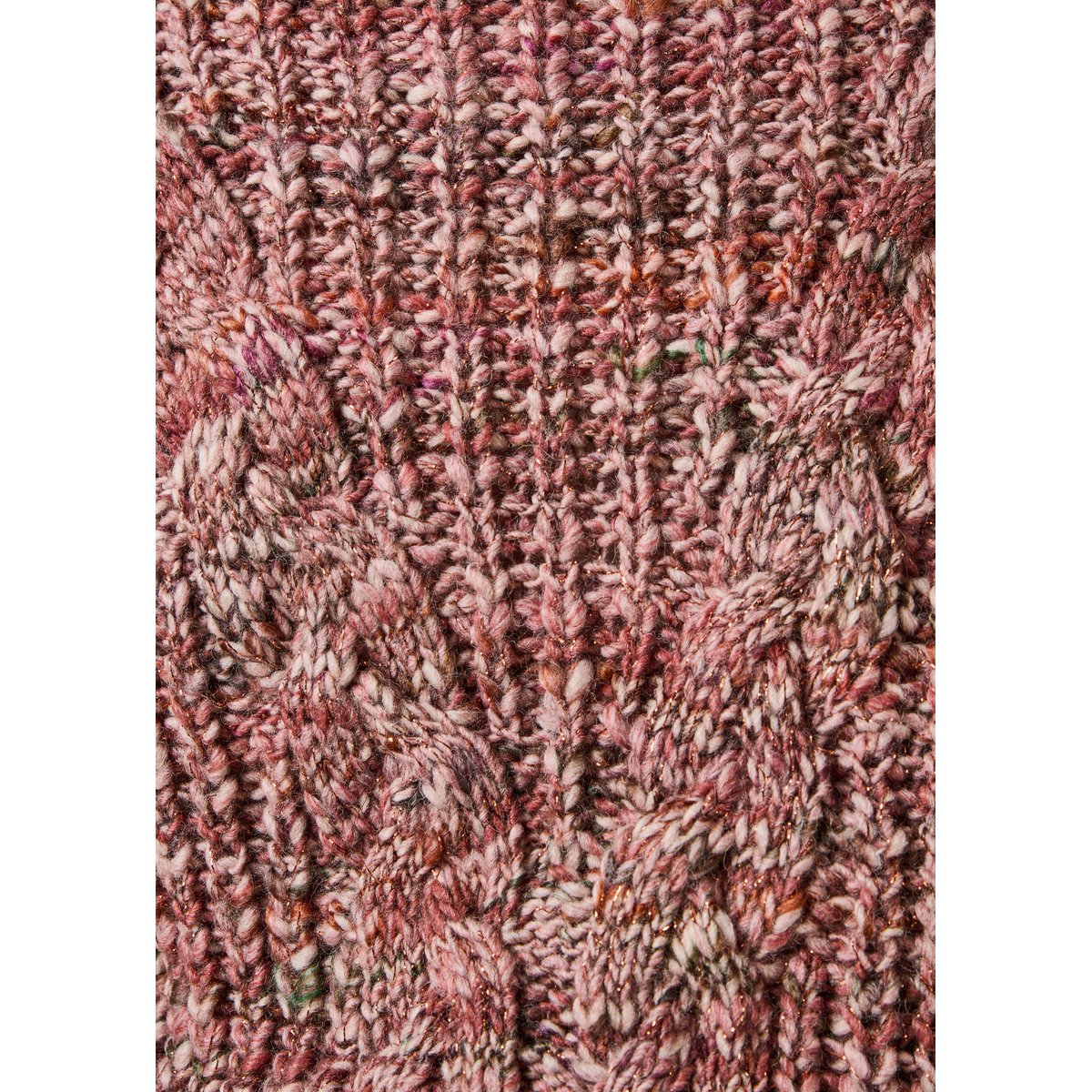 Pull manches longues col montant vieux rose, LA FEE MARABOUTEE
