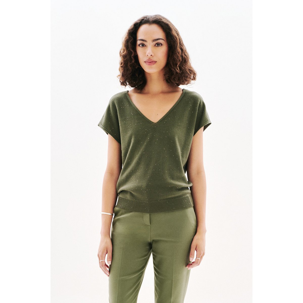Pull MILANIA vert kaki, CAROLL