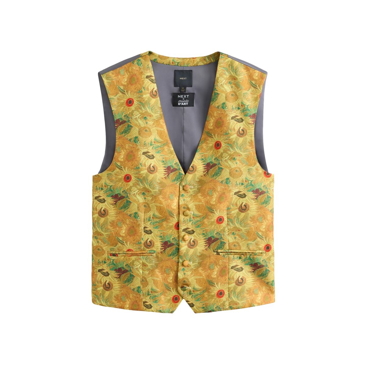 Gilet de costume habillé jaune, NEXT