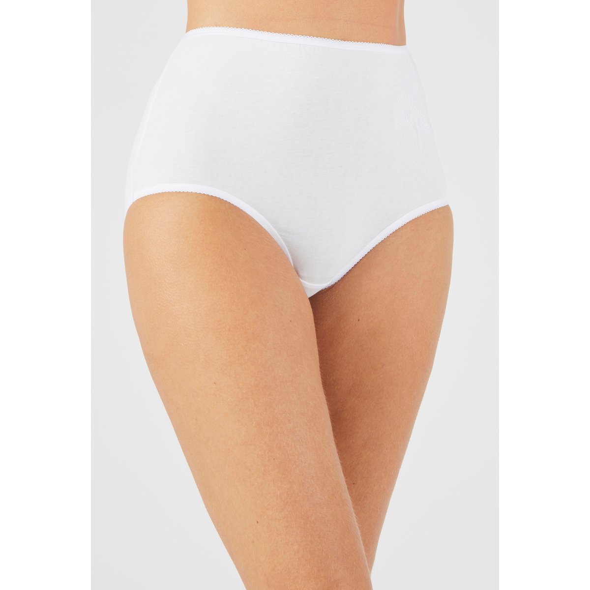 Culottes maxi broderie fantaisie - Lot de 4 lot blanc, DAMART