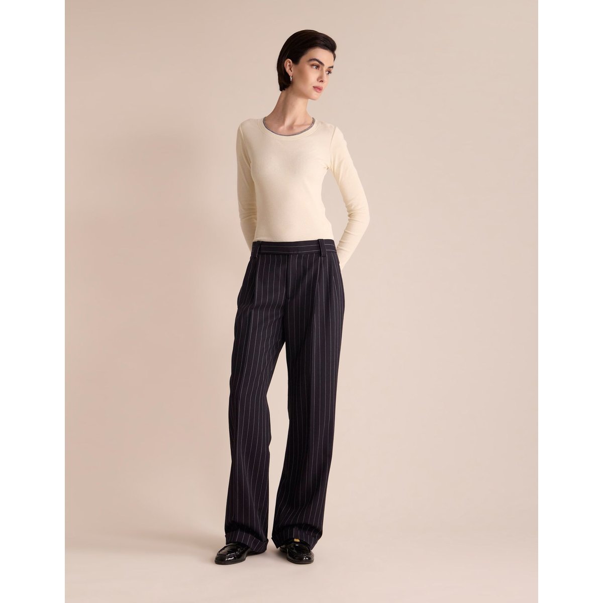 Pantalon Andy bleu marine, INES DE LA FRESSANGE PARIS