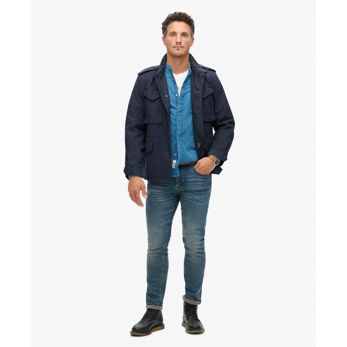 Veste militaire Field Merchant Store bleu marine éclipse, SUPERDRY