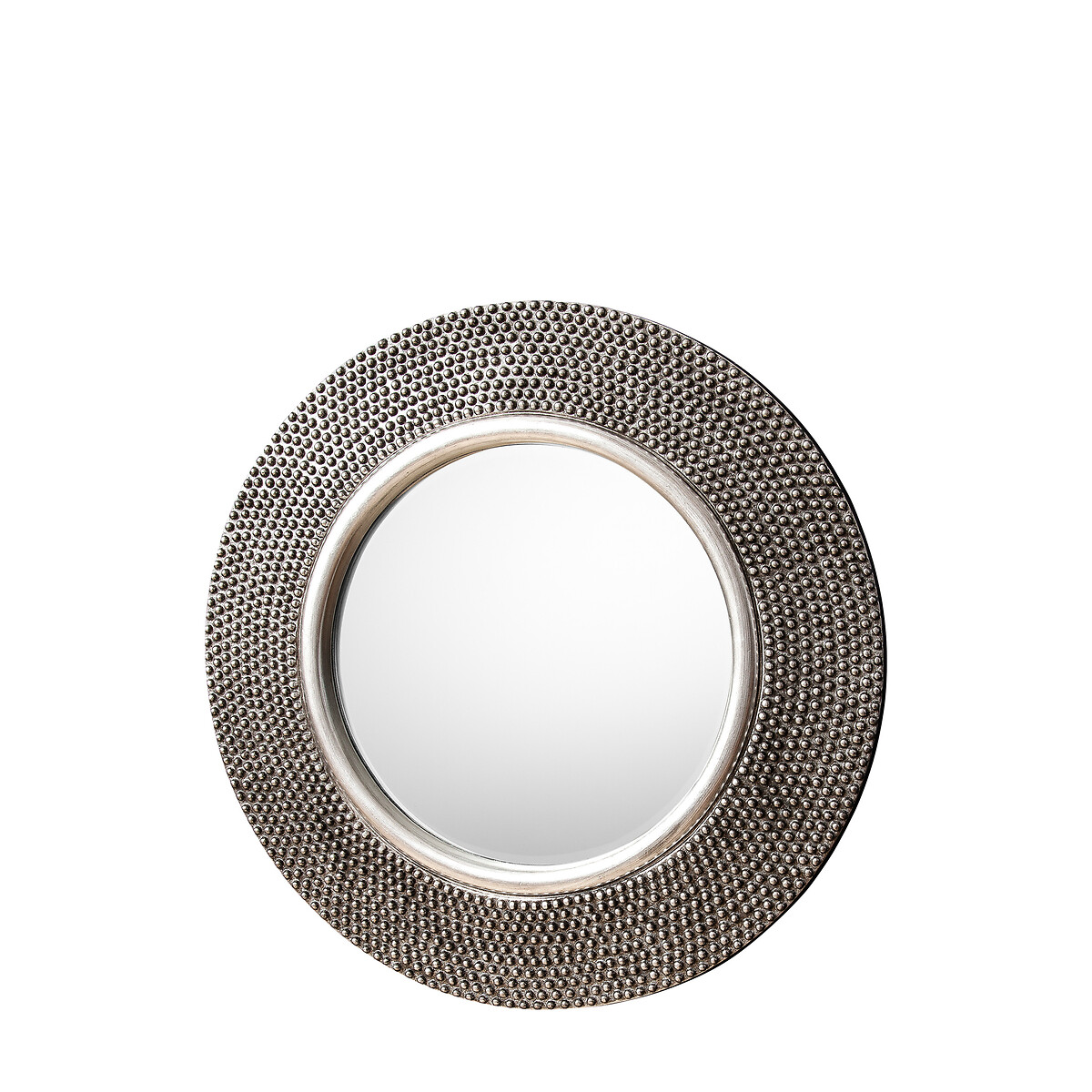 80cm Walters Round Bobble Mirror in Silver silver-coloured, ÉDITÉ