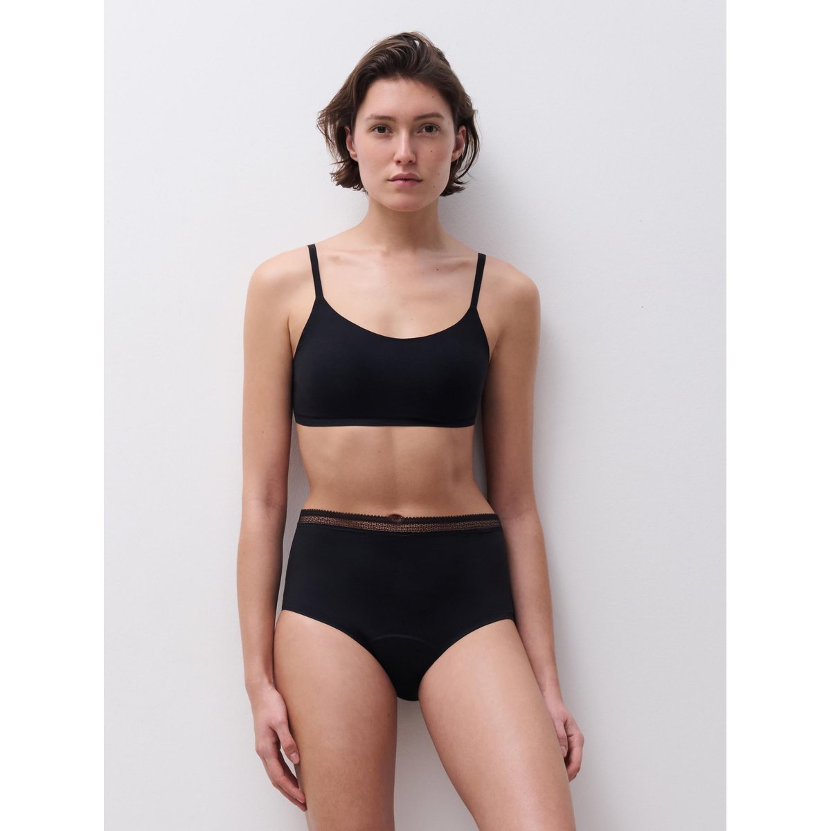 Culotte menstruelle flux abondant noir, CHANTELLE