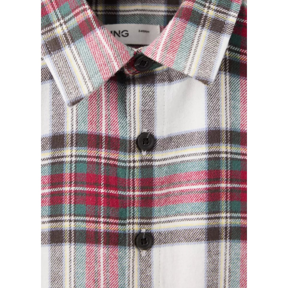 Chemise à carreaux en coton rouge, MANGO BABY