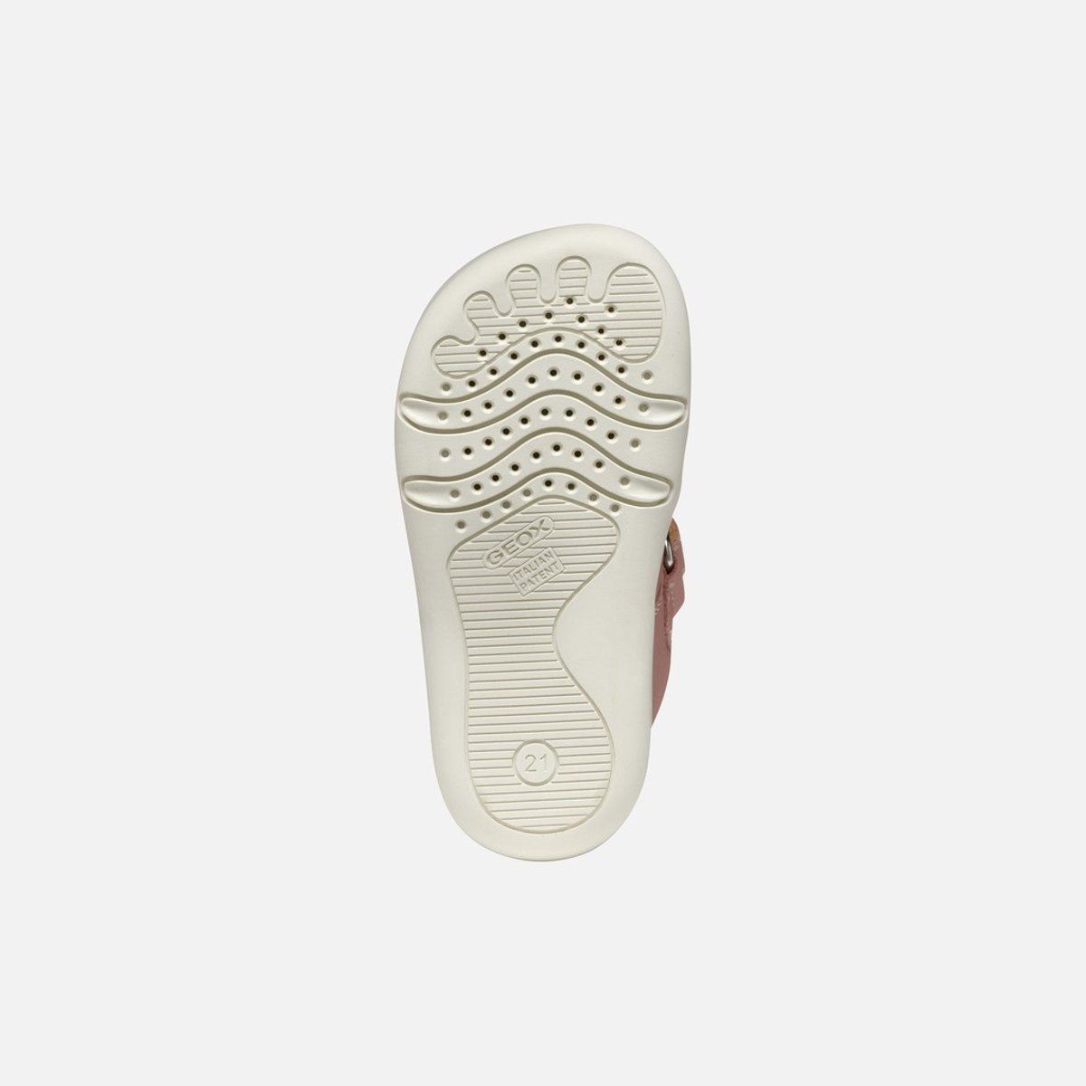 Sandales fermées cuir barefoot Steppieup rose, GEOX