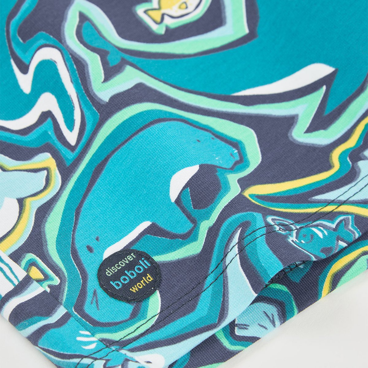 Short garçon imprimés requin multicolore, BOBOLI