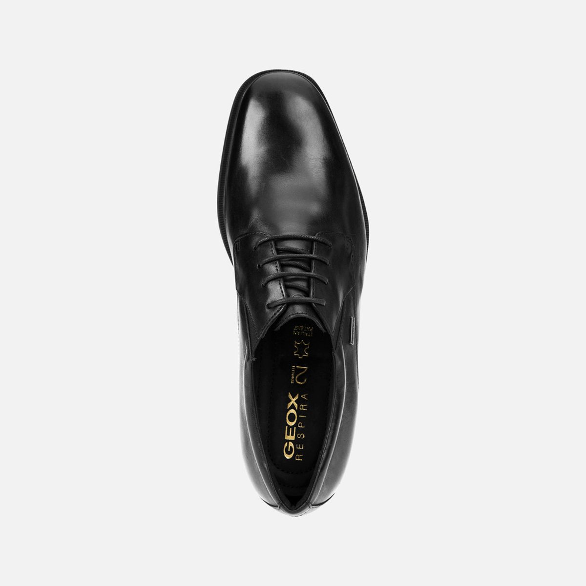 Derbies en cuir respirant Brayden Amphibiox noir, GEOX