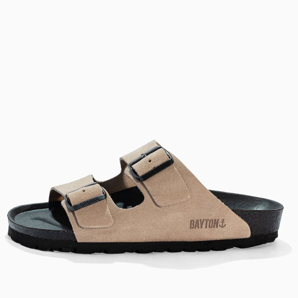 Sandales en cuir suédé ATLAS beige, BAYTON