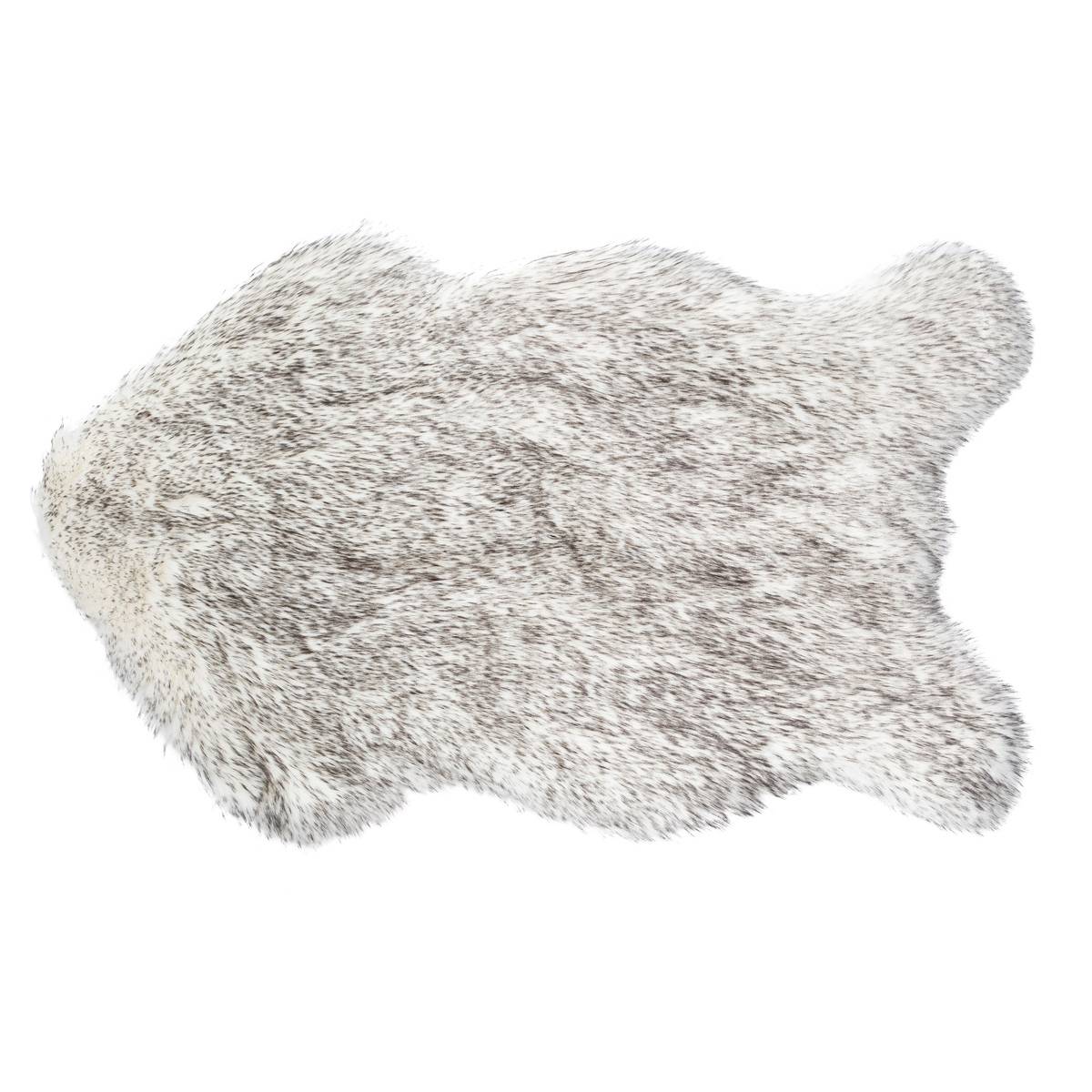 Tapis effet peau de mouton 60X90cm gris moyen, FEERIC LIGHTS & CHRISTMAS