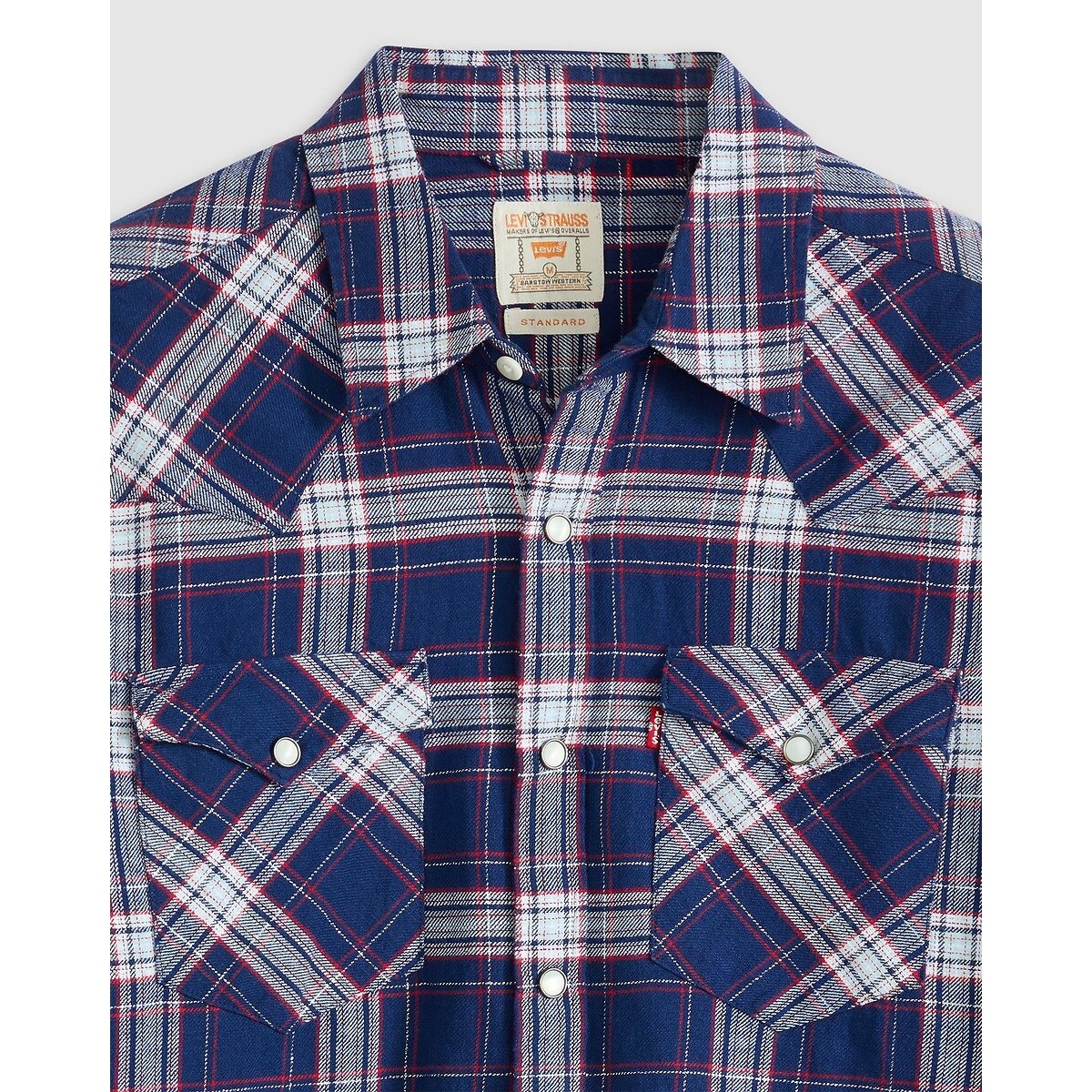 Barstow flanellen overhemd geruit blauw, LEVI'S