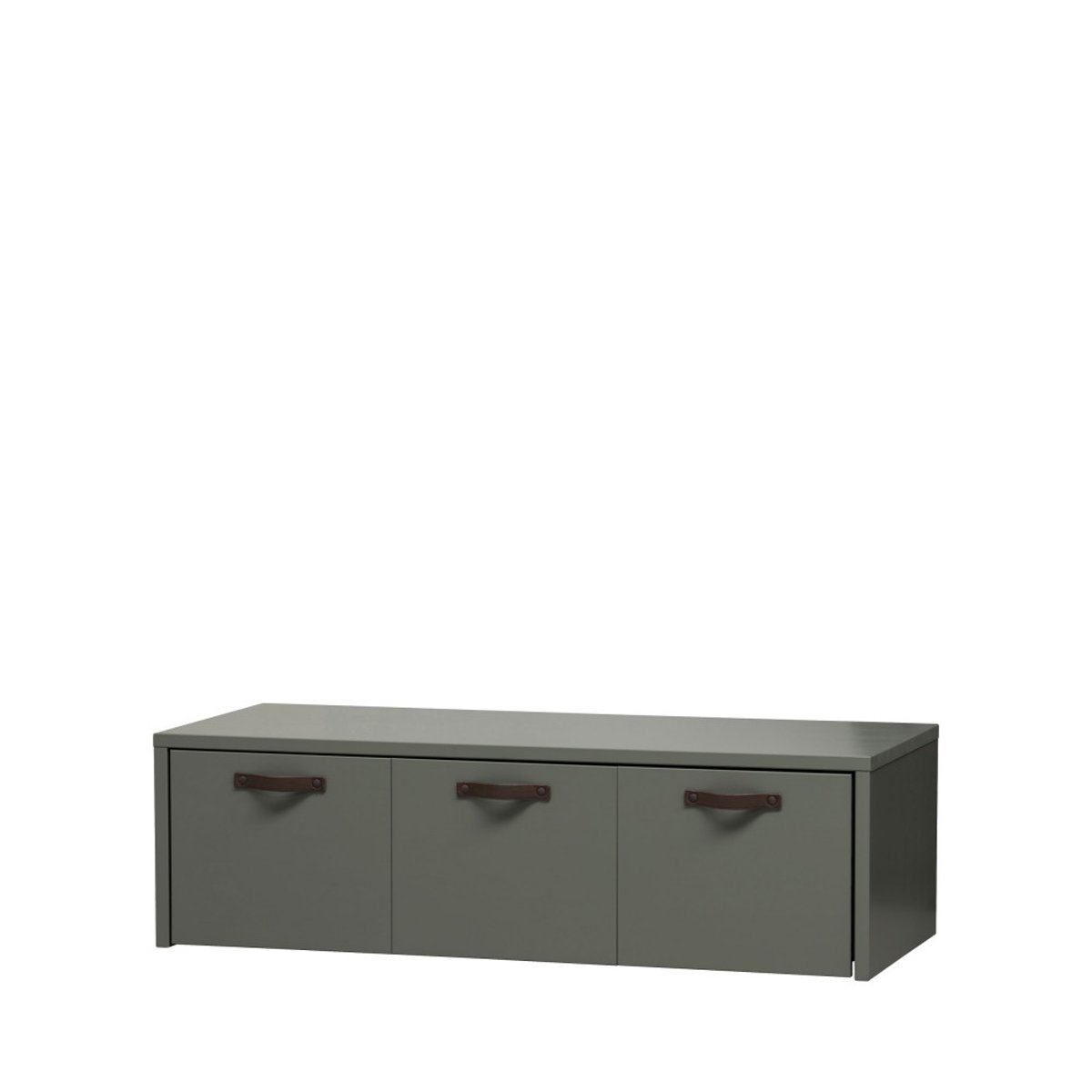 Banc de rangement en bois- STAGE vert kaki, VTWONEN