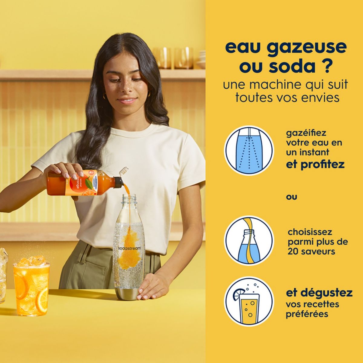 Machine à soda CLASSIC Noire couleur unique, SODASTREAM