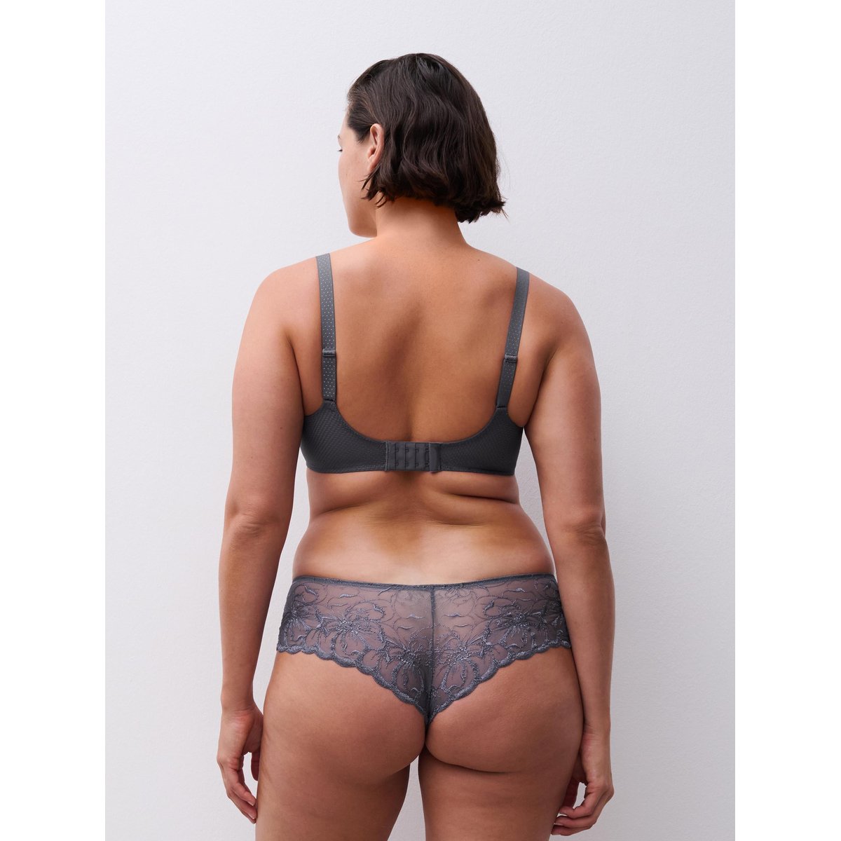 Shorty dégagé FLEURS fancy grey, CHANTELLE