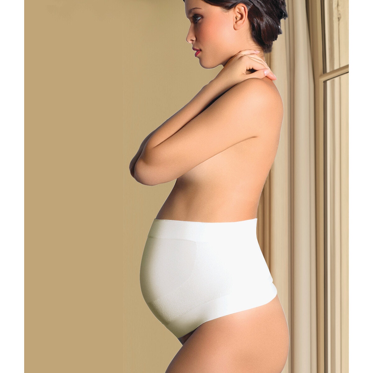 Ceinture de maintien coton bio Seamless naturel, CACHE COEUR