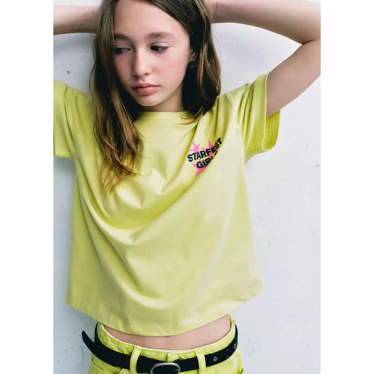 T-shirt en coton imprimé citron vert, MANGO KIDS