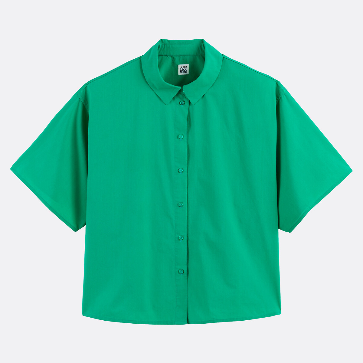 Chemise, manches courtes, boutonnée devant vert, LA REDOUTE COLLECTIONS