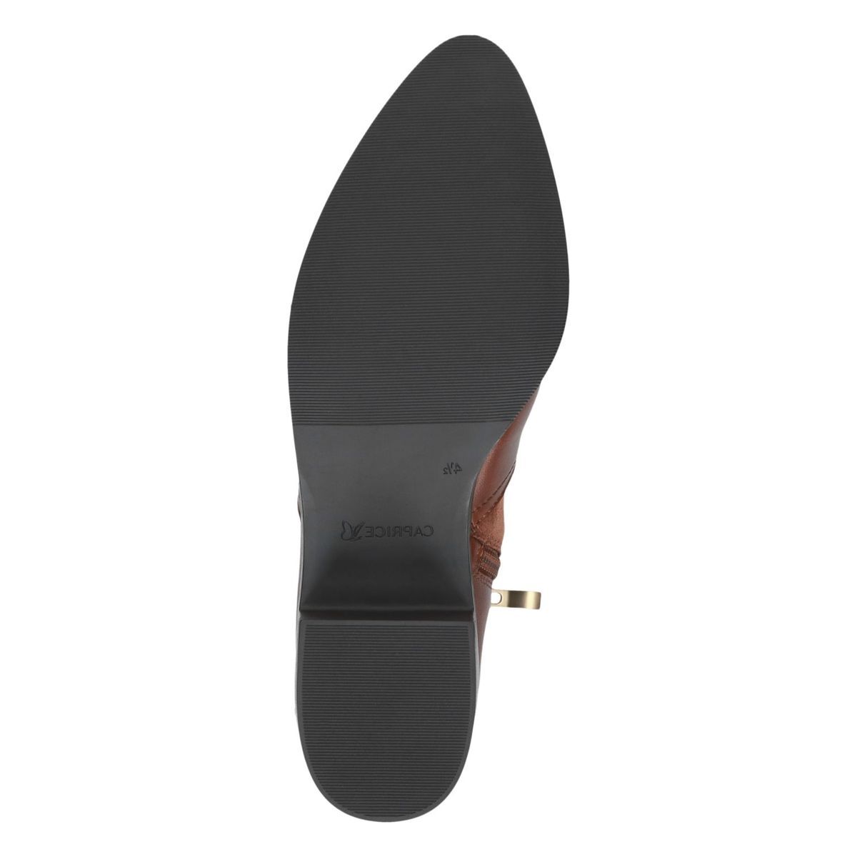 Bottine talon bloc marron chocolat nubuck, CAPRICE