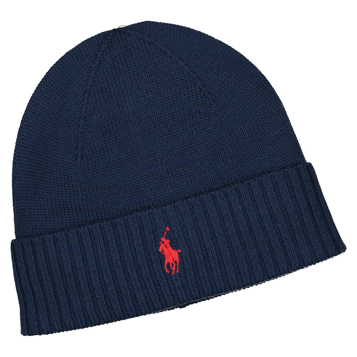 Wool signature pony beanie dark blue, POLO RALPH LAUREN