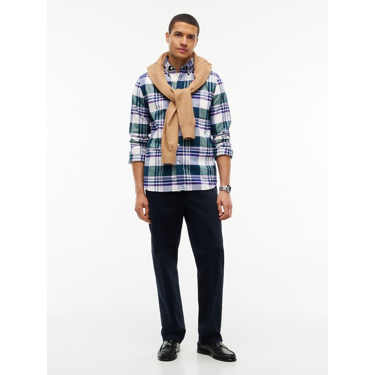 Chemise en flanelle carreaux vert, TOMMY HILFIGER
