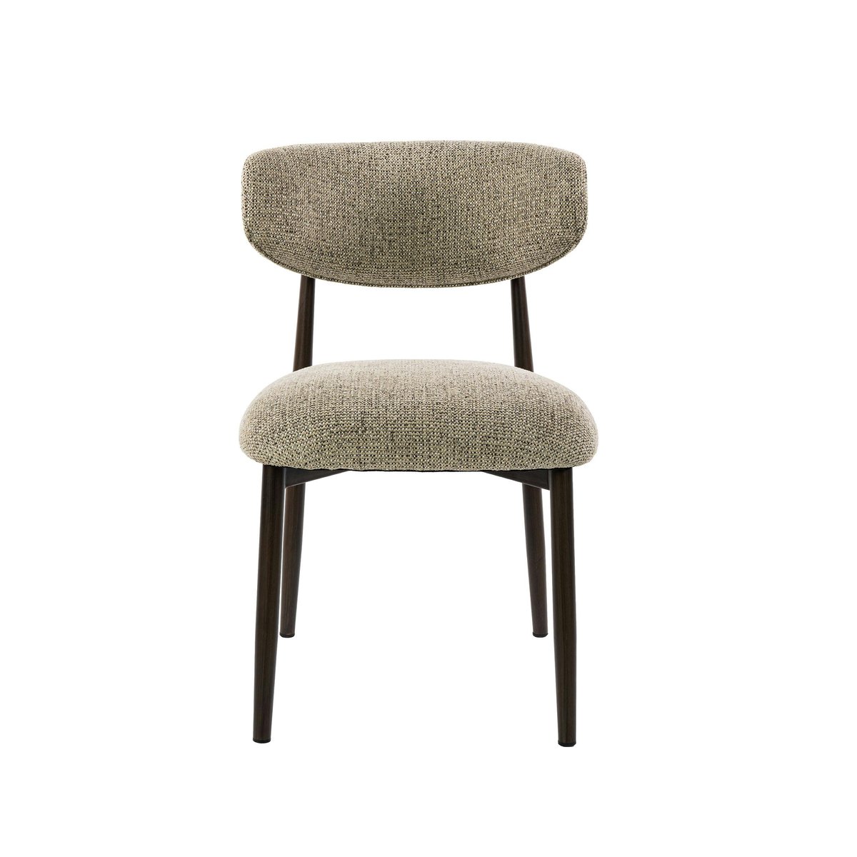 Lot de 2 chaises en tissu pieds effet chêne COLISEE beige chiné, PIER IMPORT