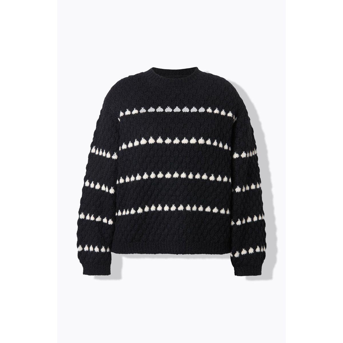 Pull à rayures coupe Boxy « flottante » avec noir, STUDIO UNTOLD