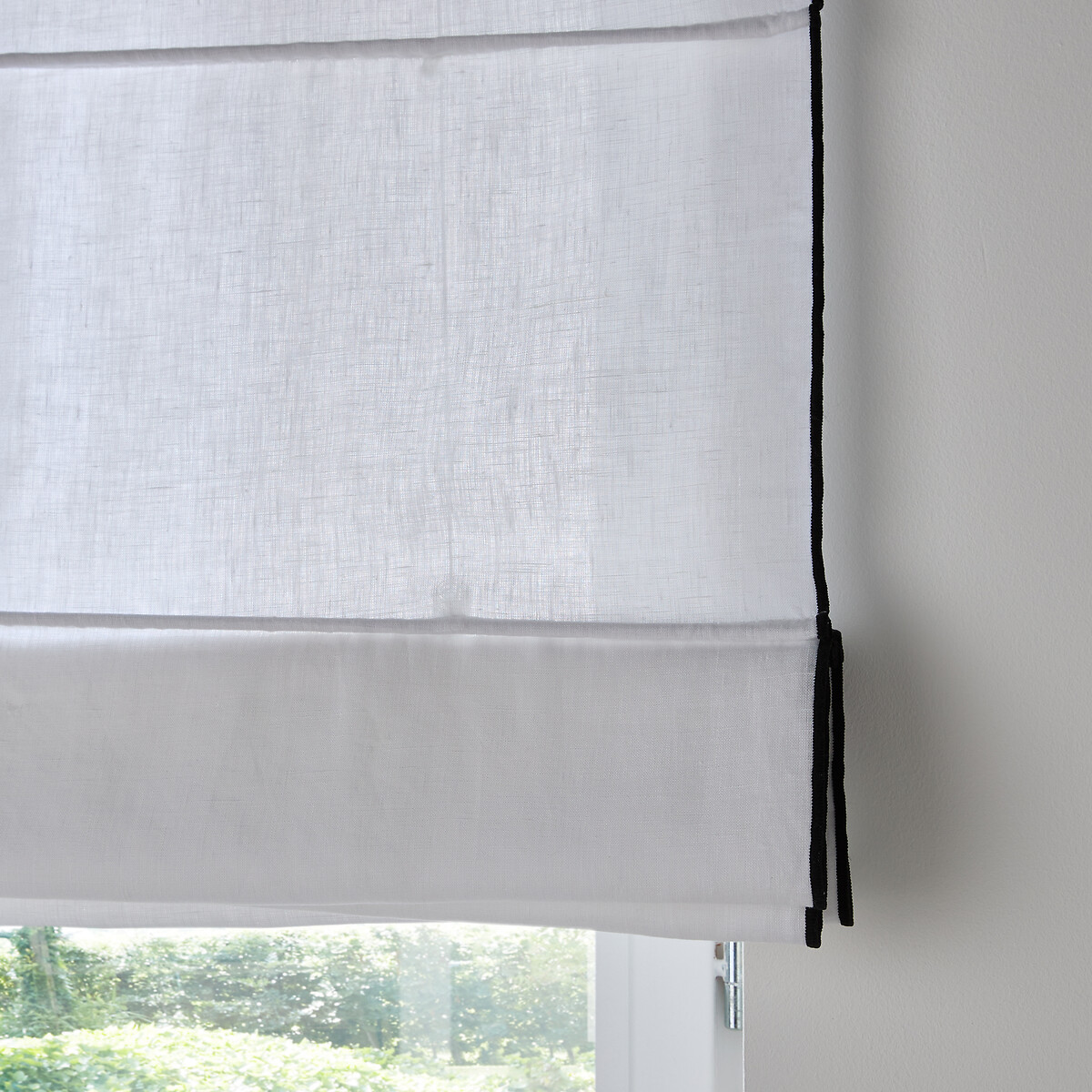 Estore romano, em linho, Onega branco, LA REDOUTE INTERIEURS