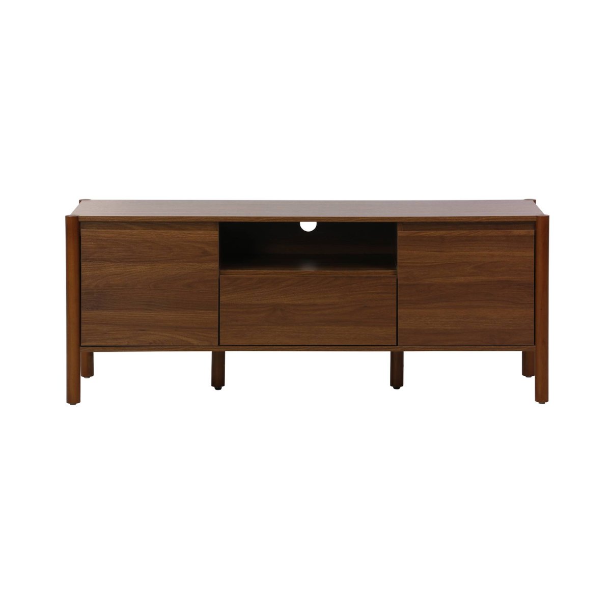 Meuble TV décor bois 2 portes 1 tiroir 140cm HARMONY naturel, SWEEEK